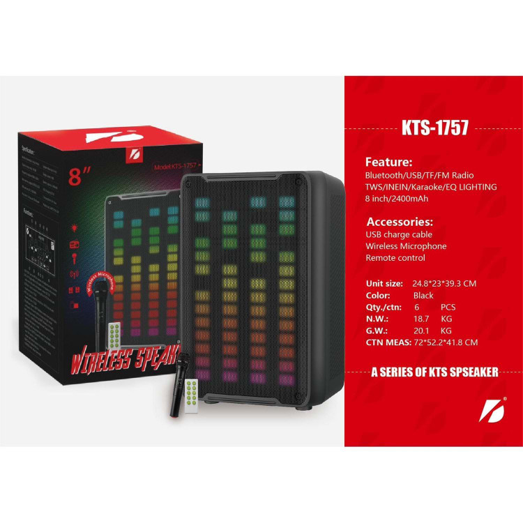 اسپیکر بلوتوثی مدل kts 1757