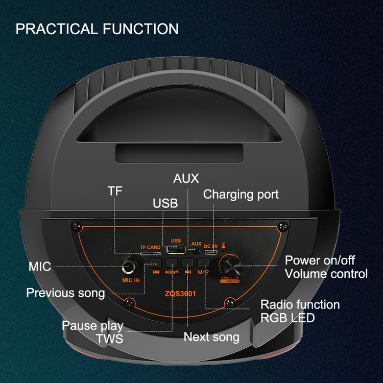 اسپیکر شارژی zqs 3601