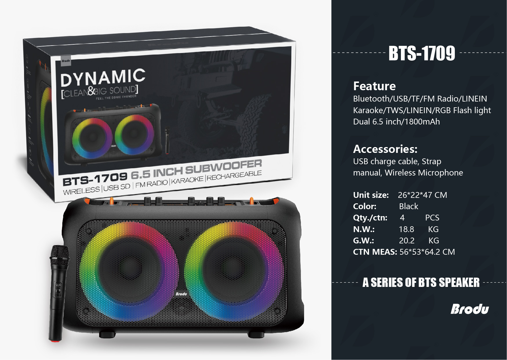 اسپیکر بلوتوثی BTS 1709